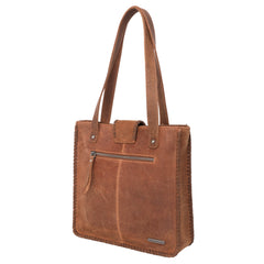 MWL-6033  Montana West Genuine Leather Hair-On Cowhide Tote - Brown