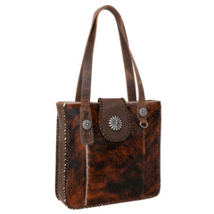 MWL-6033  Montana West Genuine Leather Hair-On Cowhide Tote - Coffee