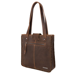 MWL-6033  Montana West Genuine Leather Hair-On Cowhide Tote - Coffee
