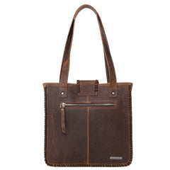 MWL-6033  Montana West Genuine Leather Hair-On Cowhide Tote - Coffee