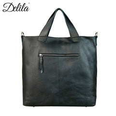 LEA-6027 Delila 100% Genuine Leather Hair-On Hide Collection Tote/Crossbody