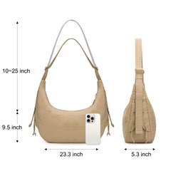 LEE48-003   LEE Lace-Up Hobo Shoulder Bag/Crossbody