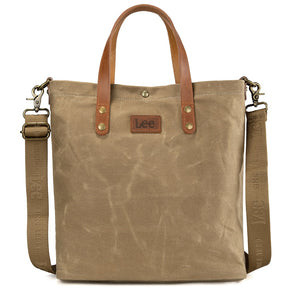 LEE51-001KH Lee Washed Canvas Tote Bag - Khaki