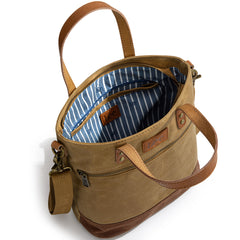 LEE51-004  LEE Denim Waxed Canvas Tote/Shoulder Bag/Crossbody
