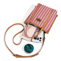 LEE55-002    LEE Stripe Collection Small Tote/Crossbody