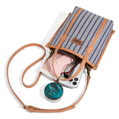 LEE55-002    LEE Stripe Collection Small Tote/Crossbody