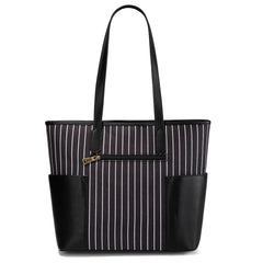 LEE56-002    LEE Stripe Collection Shoulder Denim Canvas Tote Bag
