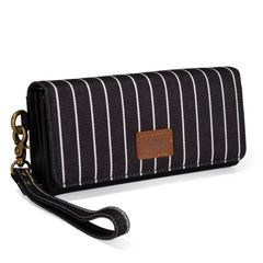 LEE56-004   Lee Striped Collection Trifold Wallet/Wristlet