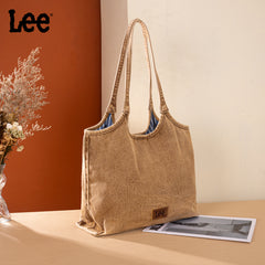 LEE63-001    LEE  Denim Canvas Tote Bag/Shoulder Bag - Brown