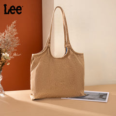 LEE63-001    LEE  Denim Canvas Tote Bag/Shoulder Bag - Brown