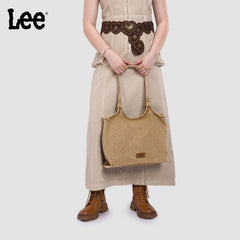 LEE63-001    LEE  Denim Canvas Tote Bag/Shoulder Bag - Light Brown