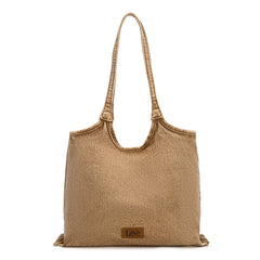 LEE63-001    LEE  Denim Canvas Tote Bag/Shoulder Bag - Light Brown