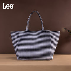 LEE64-001  LEE Plaid Cotton Tote/ Extra Large Tote