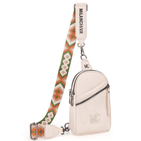MC-3352  Milan Chiva  Sling Bag/Crossbody/Chest Bag - Beige