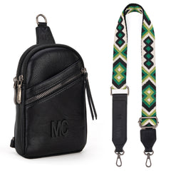 MC-3352  Milan Chiva  Sling Bag/Crossbody/Chest Bag -Black