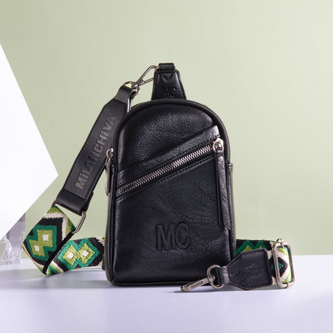 MC-3352  Milan Chiva  Sling Bag/Crossbody/Chest Bag -Black