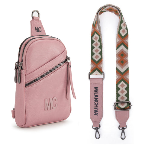 MC-3352  Milan Chiva  Sling Bag/Crossbody/Chest Bag - Pink