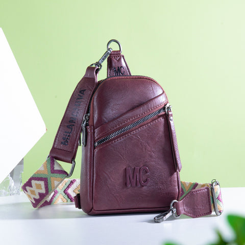 MC-3352  Milan Chiva  Sling Bag/Crossbody/Chest Bag -Dark Pink