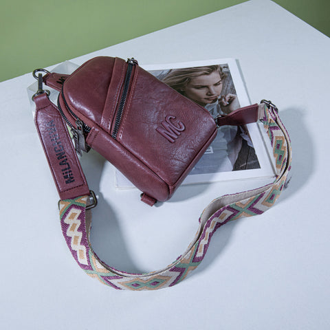 MC-3352  Milan Chiva  Sling Bag/Crossbody/Chest Bag -Dark Pink