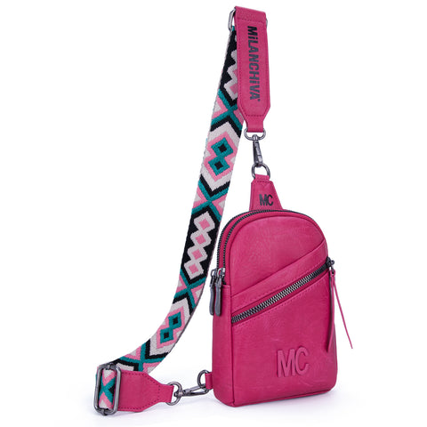 MC-3352  Milan Chiva  Sling Bag/Crossbody/Chest Bag -Hot Pink