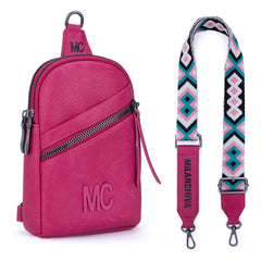 MC-3352  Milan Chiva  Sling Bag/Crossbody/Chest Bag -Hot Pink