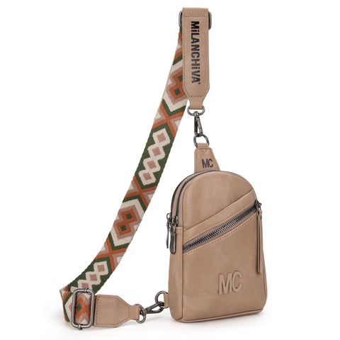 MC-3352  Milan Chiva  Sling Bag/Crossbody/Chest Bag -Khaki