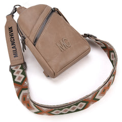 MC-3352  Milan Chiva  Sling Bag/Crossbody/Chest Bag -Khaki