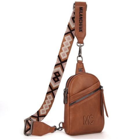 MC-3352  Milan Chiva  Sling Bag/Crossbody/Chest Bag - Light Brown