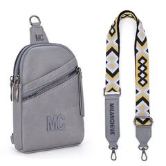 MC-3352  Milan Chiva  Sling Bag/Crossbody/Chest Bag -Light Grey