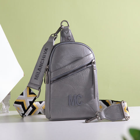 MC-3352  Milan Chiva  Sling Bag/Crossbody/Chest Bag -Light Grey