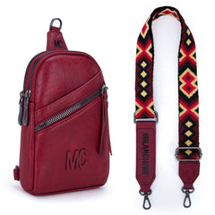 MC-3352  Milan Chiva  Sling Bag/Crossbody/Chest Bag -Red