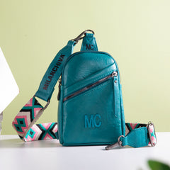 MC-3352  Milan Chiva  Sling Bag/Crossbody/Chest Bag -Turquoise