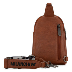 MC-3354  Milan Chiva  Sling Bag/Crossbody/Chest Bag -Brown