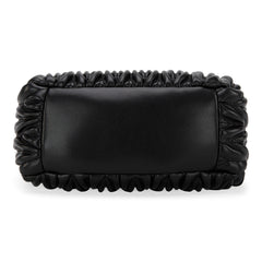 MC-426   Milan Chiva Ruched Crescent/Hobo Bag/Crossbody Bag - Black