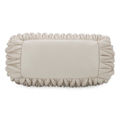 MC-426   Milan Chiva Ruched Crescent/Hobo Bag/Crossbody Bag - Off-White