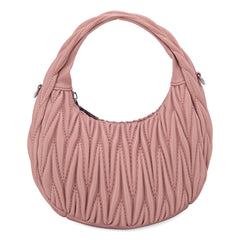 MC-426   Milan Chiva Ruched Crescent/Hobo Bag/Crossbody Bag - Pink