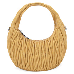 MC-426   Milan Chiva Ruched Crescent/Hobo Bag/Crossbody Bag - Yellow