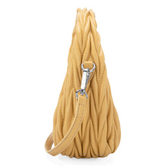 MC-426   Milan Chiva Ruched Crescent/Hobo Bag/Crossbody Bag - Yellow