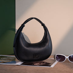 MC-427    Milan Chiva Crescent Bag/Shoulder Bag - Black