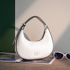 MC- 427   Milan Chiva Crescent Bag/Shoulder Bag - Off-White
