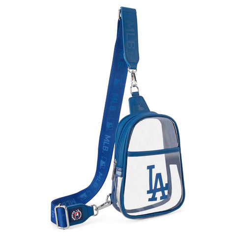 MLB LA30 001BL MLB Los Angeles Dodgers Clear Mini Sling Stadium Bag