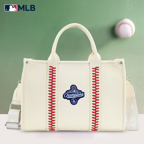 MLB-115  Los Angeles Dodgers 2025 World Series Champions Whipstitch Tote/Crossbody -Black
