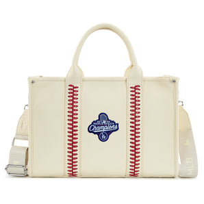 MLB-115 Los Angeles Dodgers 2025 World Series Champions Whipstitch Tote/Crossbody - Beige