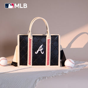 MLB-AB100-100 MLB Atlanta Braves Team Whipstitch Tote/Crossbody