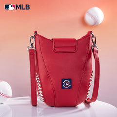 MLB-CU105   MLB Chicago Cubs Team Baseball Stitch Crossbody -Red