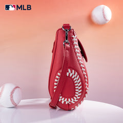 MLB-CU105   MLB Chicago Cubs Team Baseball Stitch Crossbody -Red