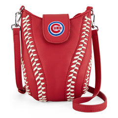 MLB-CU105   MLB Chicago Cubs Team Baseball Stitch Crossbody -Red