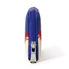 MLB-LA112  MLB Los Angeles Dodgers Zip Wallet Baseball Stitch Detail