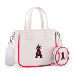MLB-LAA103 MLB Los Angeles Angels Team Tote/Crossbody with Baseball Coin Pouch