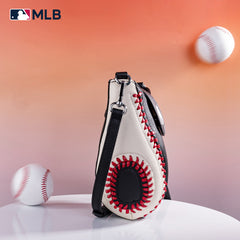 MLB-NY105   MLB New York Yankees Team  Baseball Stitch Crossbody -Brown